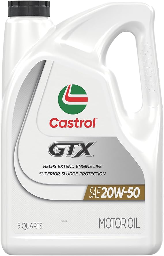 Castrol GTX 20W-50 Conventional Motor Oil, 5 Quarts