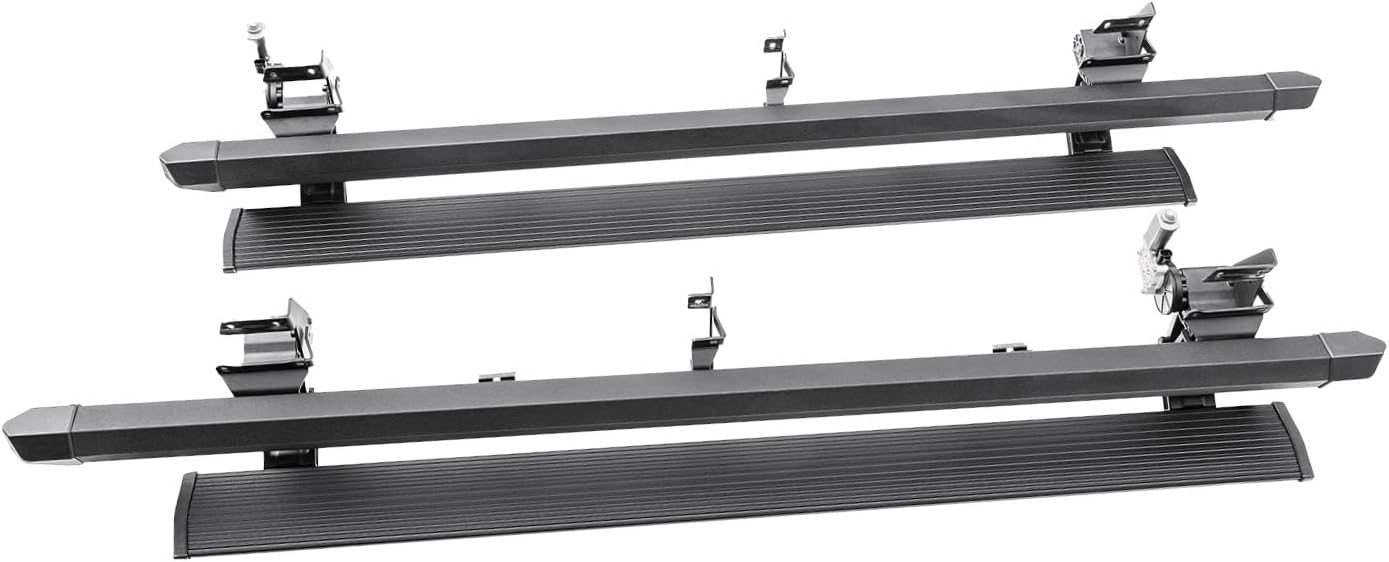 RealTruck AMP Research PowerStepXL | Fits 2022-2026 Chevrolet SilveradoGMC Sierra 150025003500HD | 77255-01A | Rust Proof Aluminum Retractable Electric Steps with LED Step Lights