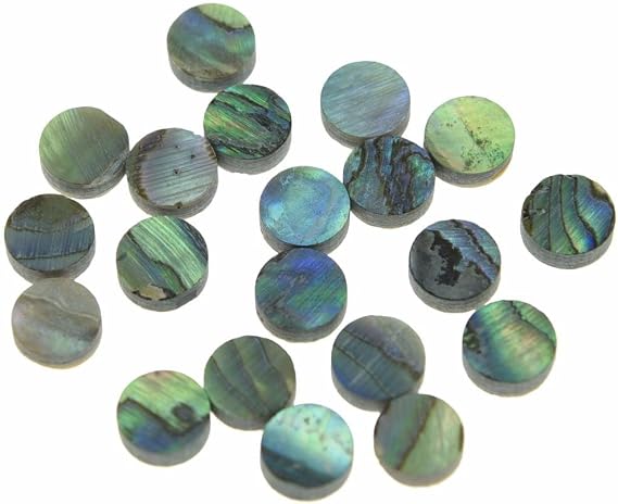Dopro 20pcs 6x2mm Natural Paua Abalone Shell Inlay Fingerboard Fretboard Dots for Guitar Bass Ukulele Banjo