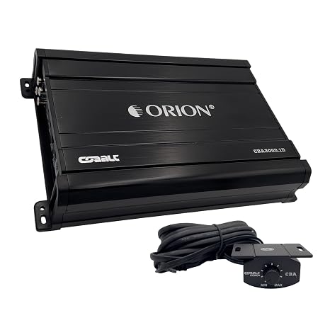 Orion Cobalt CBT2000.1D Monoblock 1 Channel Class D Amplifier for Car Subwoofer 2000W Max 1 Ohm Stable Low Pass & Subsonic Filter with Bass Boost MOSFET Power with Bass Knob