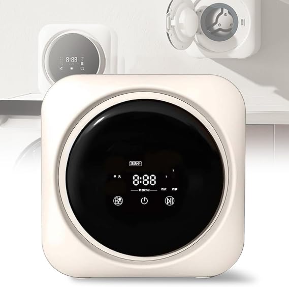 Compact Mini Washing Machine, 3.5L Portable Washer Wash and Drying, Wall-Mounted Laundry Dryer with Drain, for Camping Apartments Dorms RV,220V