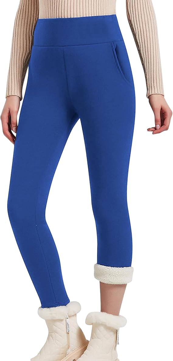 Hixiaohe Fleece Lined Leggings Women Winter Thermal Sherpa Warm Pants