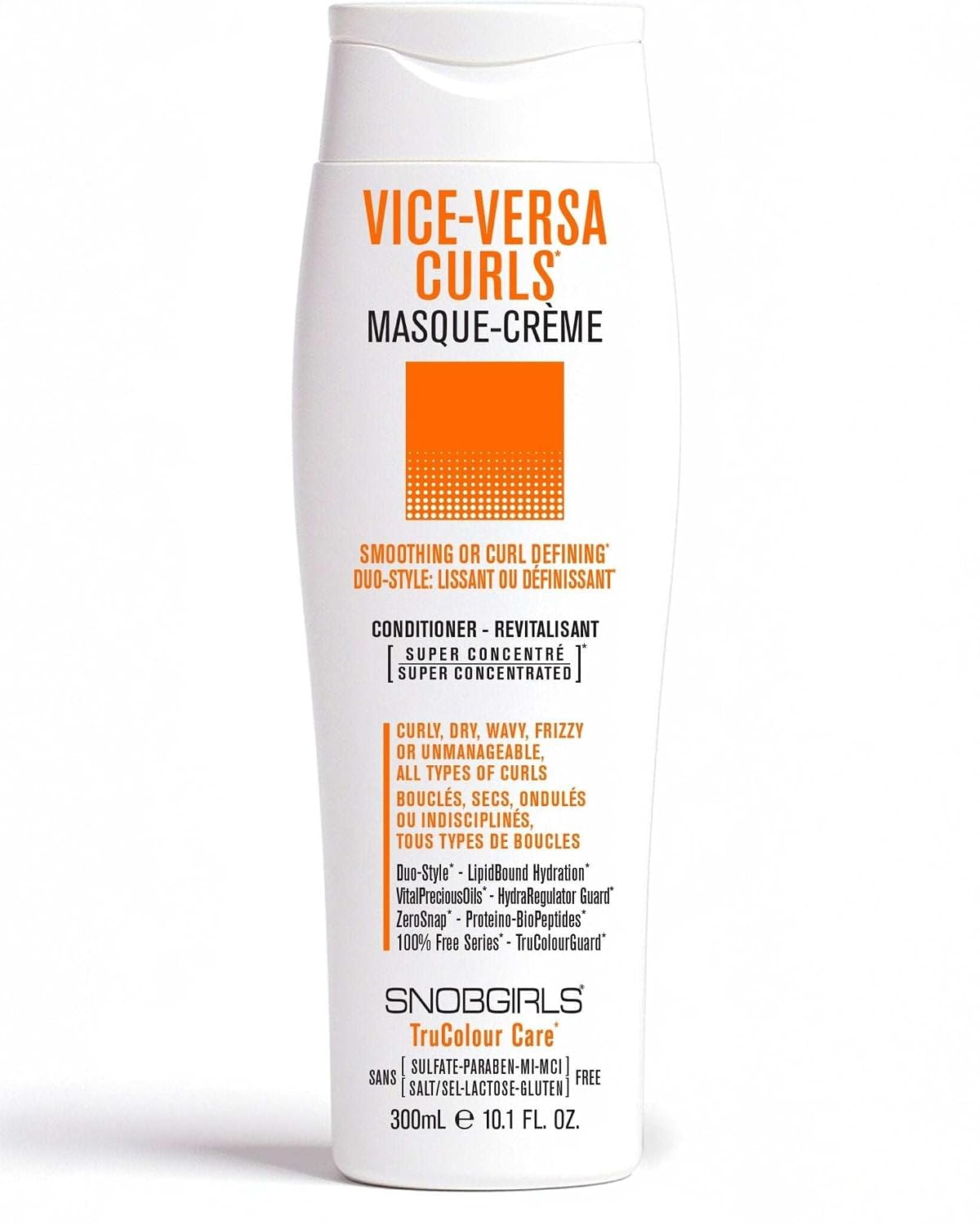 SNOB GIRLS VICE-VERSA CURLS Masque-Crème Curly Hair Conditioner Duo-Style: Smoothing or Curl Defining for Curly, Dry, Wavy, Frizzy, Unmanageable Hair, All Types of Curls, Phyto-Vegan, New Fragrance