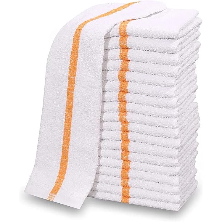GOLD TEXTILES White Shop Towels Cotton - 240 Pcs 16x19 Inches Shop Rags in a Box - Valuable Cleaning Rags Terry Towel for Industries, Automobiles and Commercial Uses 240