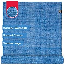 Manduka Shala Yoga Rug 71" - Outdoor Yoga & Meditation | Foldable & Machine Washable | Natural Cotton | Handmade | 71 x 26 inches