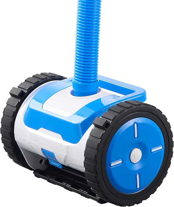 VEVOR Suction Pool Cleaner, Automatic Pool Vacuum Cleaner, Suction Side Automatic Pool Cleaner, Suction Vacuum Pool Sweeper with 2 Wheels, for In-ground Pool and Above-Ground Pool Up to 20 x 40 ft