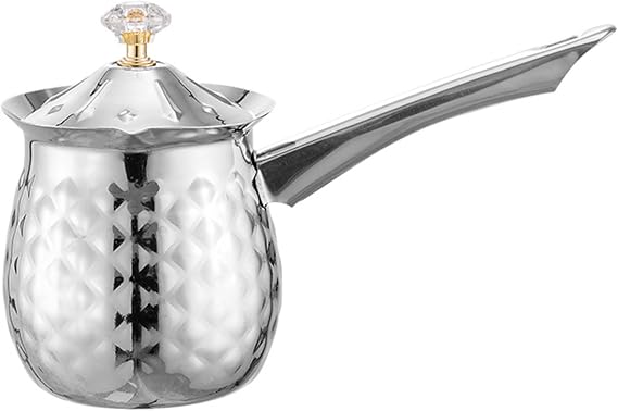 Turkish Coffee Pot,Arabic Coffee Pot,600ml/20oz Stainless Steel Cezve Briki Ibrik Greek Arabic Coffee Maker with Eagle Spout,Handle & Dustproof Lid for Stove Top