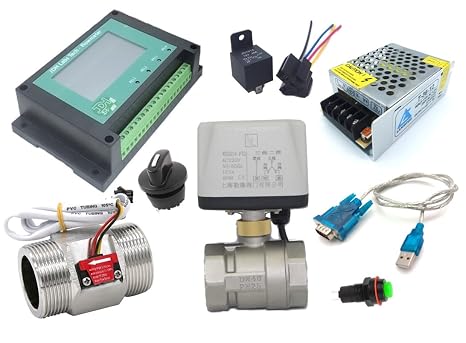 Automatic Liquid Filling Pack 4 Capacities Includes Flow Sensor, Flow Meter totalizer, Valve + Power Supply (DN15s)