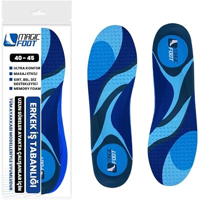 Magicfoot WorkEnergy Work Insoles - For Long-Term Standing Workers - High Memory Foam - Impact Absorber - Orthopedic Insoles 40-45
