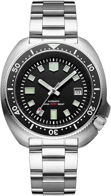 ADDIESDIVE Automatic Dive Watch for Men H8 Stainless Steel Wrist Watch Mechanical NH35A/8215 Clean Dial Synthetic Sapphire Sterile Without Logo
