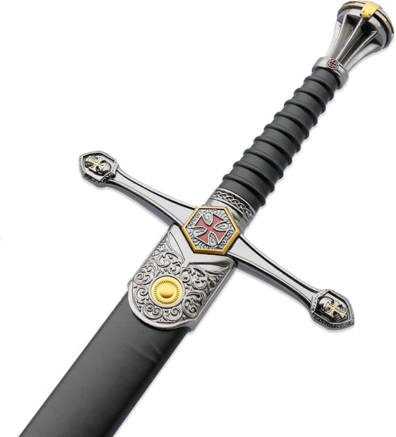 Medieval Warrior Middle Age Crusader Viking Sword with Scabbard