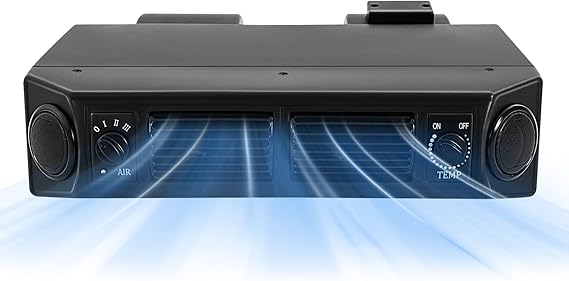 12V Air Conditioner for Car, 80W A/C Air Conditioning Evaporator, Universal Under Dash AC Evaporator With Adjustable Temp & 3 Air Speed, 32 Cooling Tubes, 3640kcal/H, 65dB