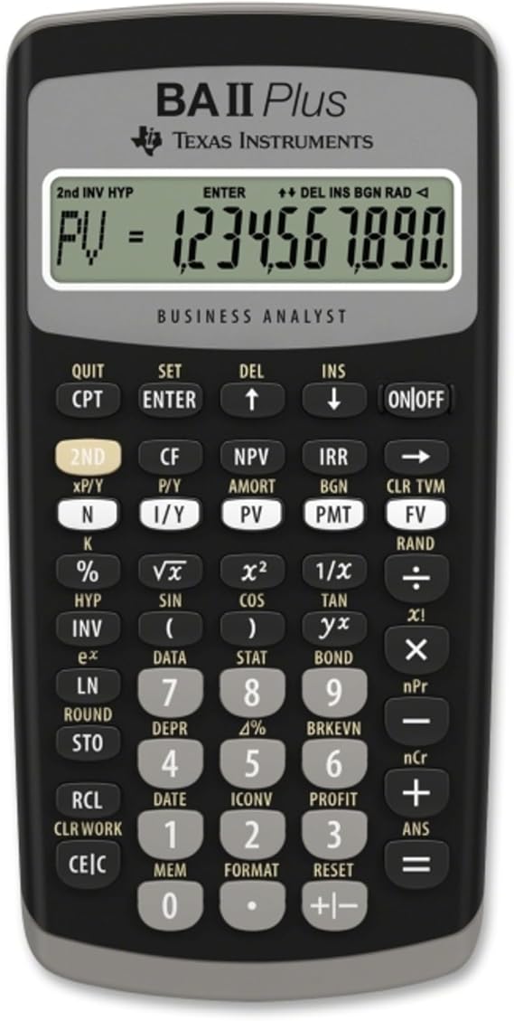 Texas Instruments BA-II-PLUS TI BA II Plus Calc Slide Case