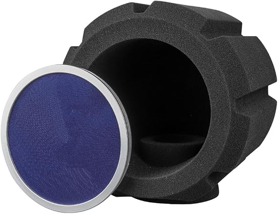 Microphone Wind Shield Pop Filter, Black Foam Sound Isolation Ball, Professional Acoustic Recording Studio Noise Reduction Screen