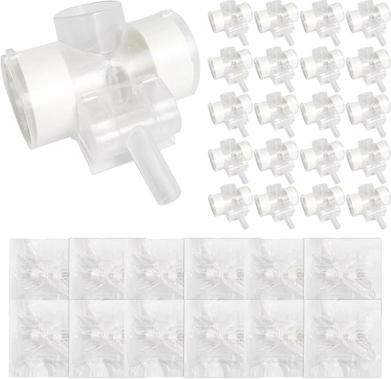 20-Pack HME 1500 T-Shape Tracheostomy Heat and Moisture Exchanger