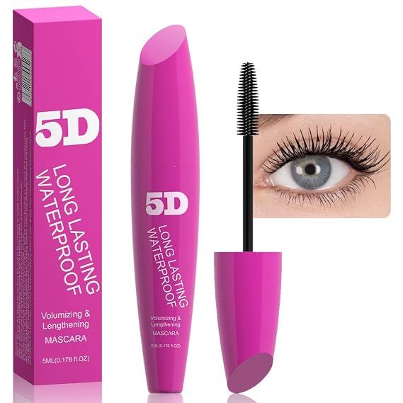 Black Volumizing Curl Long-Wearing Mascara Smudge-Proof Intense Length Feathery Soft Full Lashes Waterproof No Flaking Non Smudging Clumping,Cruelty Free
