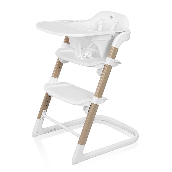 Evenflo RightSeat Multistage High Chair (Sea Salt White) | 3 Modes of Use, Infant, Toddler, and Youth Modes, BPA-Free Dishwasher Safe Tray, Ergonomic Design (Sea Salt White)