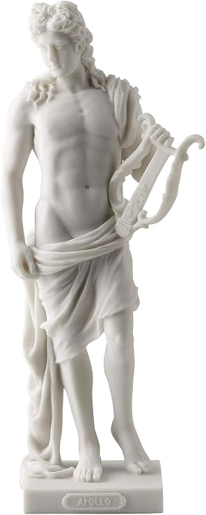 Apollo - Greek God of Light, Music and Poetry Statue White Finish