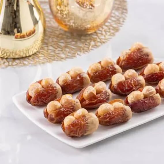 Bateel | Segai Dates with Salted Macadamia | Premium Filled Dates | 17.6 oz