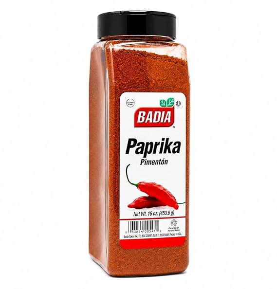 Badia Paprika, 16 oz Mild Sweet Flavor for Cooking Rice | Mild Sweet Flavor For Cooking Rice, Seafood, Stews, Garnishing, Grilling & Seasoning, Spice