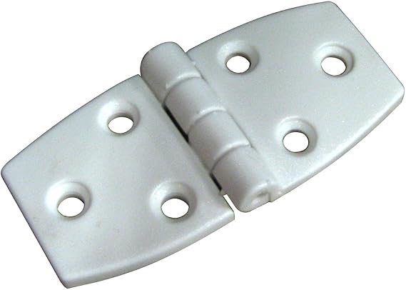 Whitecap Door Hinge - White Nylon - 1-1/2" x 3"