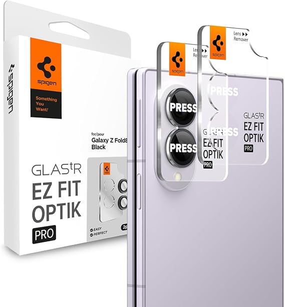 Spigen Camera Lens Protector for Galaxy Z Fold 8 - Black [2 Pack]