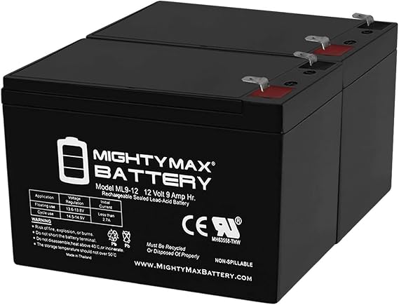 Mighty Max Battery 12V 9Ah SLA Replacement Battery for CyberPower CP1500PFCLCD - 2 Pack