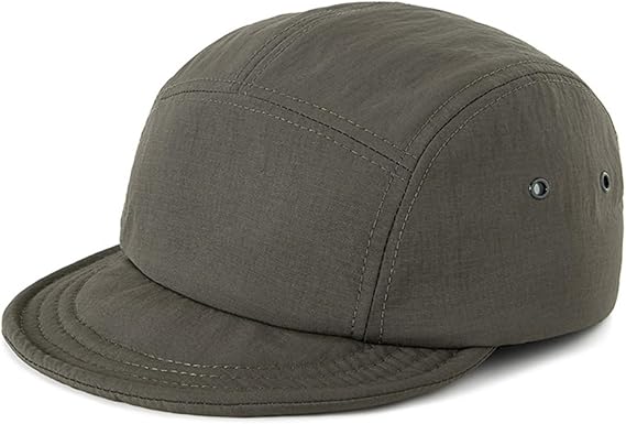 5 Panel Soft Brim Back Closed Baseball Cap for Men Unstructured Solid Waterproof Quick Dry Running Hat K474