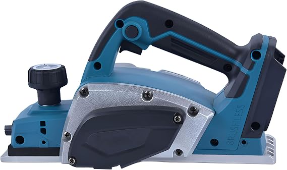 ConBlom Cordless Hand Planer 3-1/4", Handheld Wood Planer Compatible with Makita 18V Battery, 15000RPM, Electric Planer for Woodworking (Tool Only) (Blue)