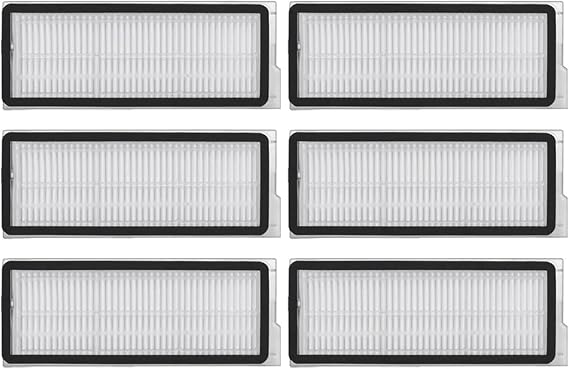 parts Filter, compatible for Roborock Q Revo Pro, Q Revo S, Q Revo Maxv, Q Revo Plus, Robot Vacuum Cleaner Replacement Parts(Filter 6 pcs)