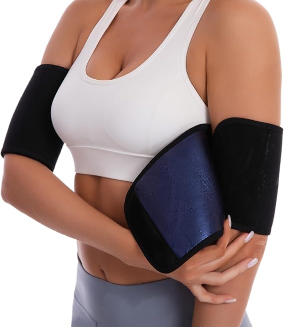 Sauna Arm Sleeves, Adjustable Arm Trimmers Women & Men 2-Pack