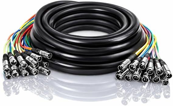 Seismic Audio - SARLX-16x50 - 16 Channel XLR Colored Mutil-Patch Snake Cable 50 Feet