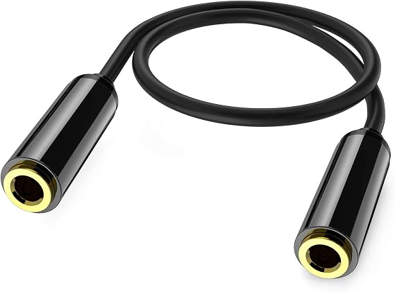 ANDTOBO Aux Connector,3.5mm TRRS Female to Female Stereo Coupler Plug Adapter- 3.3 Ft/40 inch