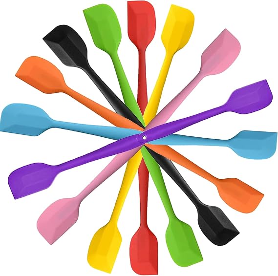 16 Pieces Silicone Spatula, 8.3 inch Small Spatulas Heat-Resistant Non-stick with Stainless Steel Core For Cake Cream Cooking Gadget