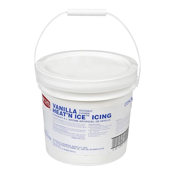 Rich's Vanilla Heat 'N Ice Icing, Vanilla Frosting for Cake, Baking Supplies for Donuts, Rolls, Desserts, 12 Pound Pail