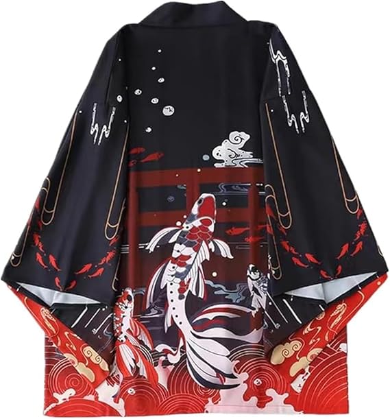 TUTUJI Fox Cherry Blossom Kimono, Japanese Style, Hanten, Hanten, Hanten, Hanten, Hanten Han Hatsu, Festival Costume, Festival, Festival, Mikoshi, Japanese Style, Sunscreen, Long Sleeve, Open-Collar
