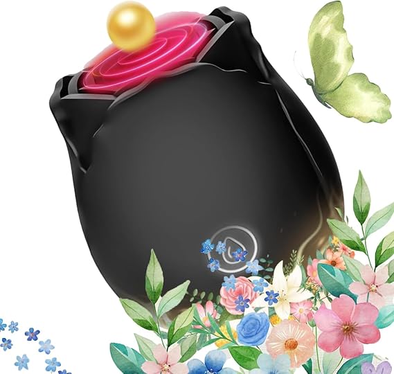 Upgrade Mode 2026 New Red Roses Flower Toy for Women, Whisper-Quiet & Waterproof Design Toys MGBlack596 (Black)
