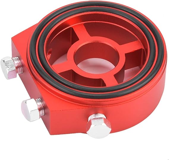 Oil Filter Sandwich Plate Thread Adapter,Universal Aluminum Oil Filter Cooler Sandwiched Plate Oil Pressure Temp Gauge Adapter Kit