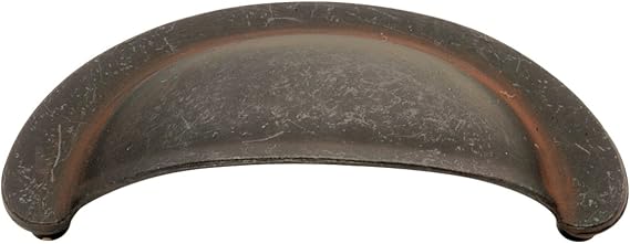 Hickory Hardware 1 Pack Solid Core Kitchen Cabinet Pulls, Luxury Cabinet Handles, Hardware for Doors & Dresser Drawers, 2-3/4 Inch Hole Center, Rustic Iron, Manchester Collection