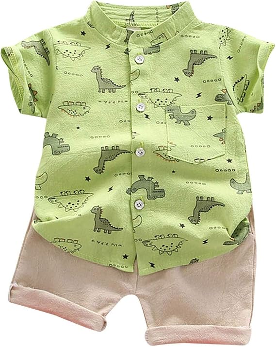 Betadog Shorts Outfit Set Infant to Big Kid Sizes (12 Months - 14-16) T-Shirt and Shorts Outfit Set Toddler to