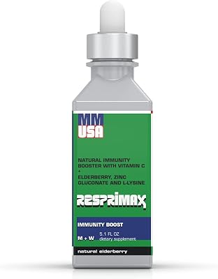 MMUSA Resprimax: Elderberry-Infused Immunity Enhancer Serum. Optimize Oxygen Levels, Muscle Repair, Post-Exercise Recovery. Rich in Antioxidants with Vitamin C, Zinc. Wellness Boost. 5.1 Fl Oz