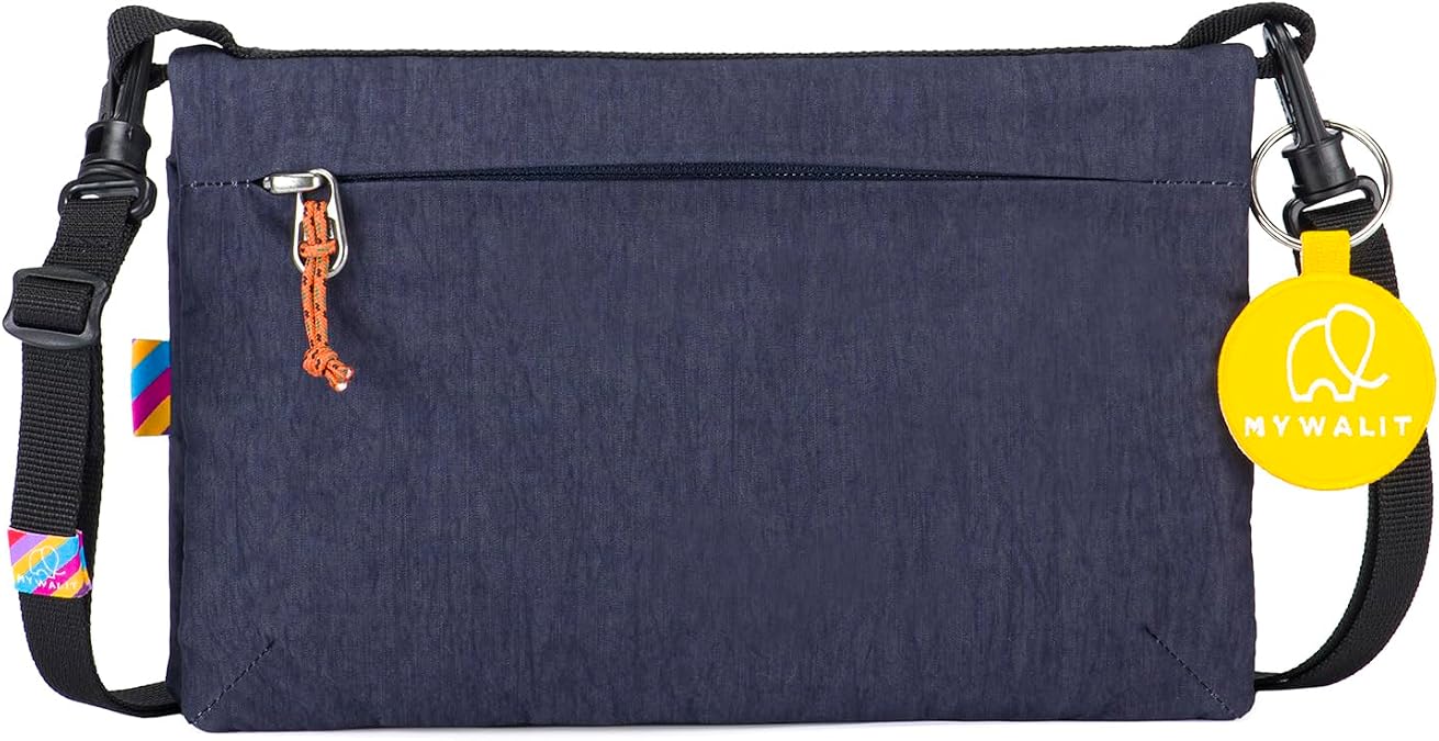 mywalit Mylite Medium Organiser Crossbody Bag|9x6 inches|Cotton & Nylon Blend|Unisex|Zip Closure