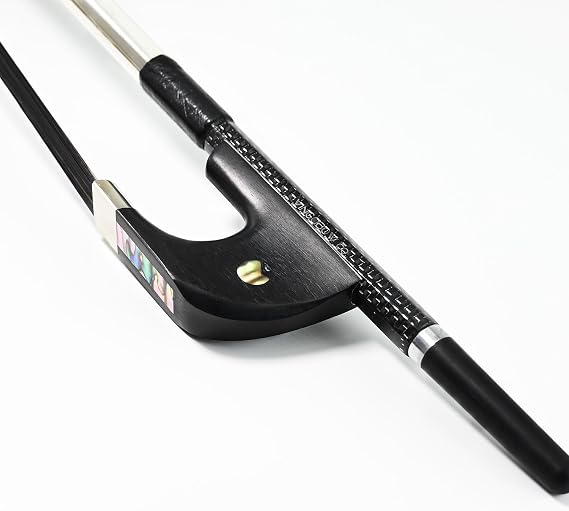 New Full Size Top Model, Carbon Bass Bow!! Black Horsehair German Bass Bow!Art No.200BGB