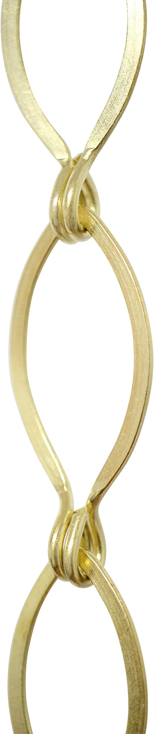 RCH Hardware CH-04-AD-3 Decorative Acid Dipped Solid Brass Chain for Hanging, Lighting - Sleek Ovals and Unwelded Links (3 ft/1 Yard)