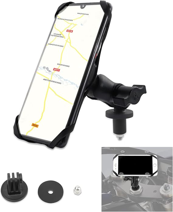 GUAIMI Motorcycle Phone Mount Action Camera Holder 17-22mm Fork Stem Mount Phone Holder for CBR250RR 18-20 CBR500R 13-20 VFR800F 14-18 CBR600RR 03-06 CBR600F4I 01-06