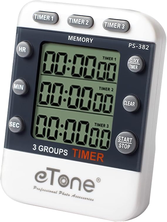 eTone 3 Channel Timer Counter Darkroom Developing Countdown Clock Processing Equipment Film Camera Accessories