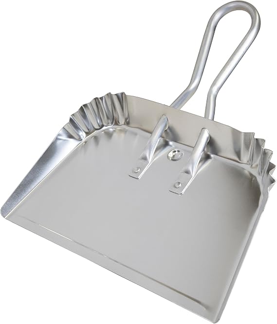 Quickie Bulldozer 17" Aluminum Dust Pan, for Heavy Duty Dusting and Debris Collection