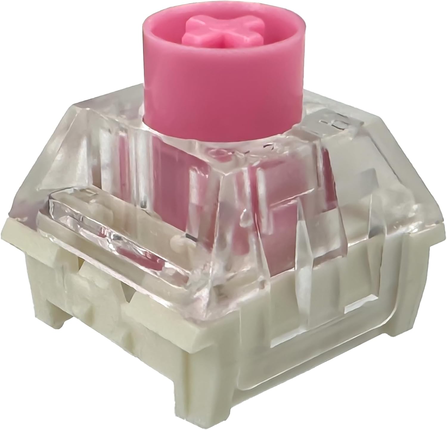 Zjmehty Silent Keyboard Switch, Kailh Box Silent Pink Switch for Mechanical Keyboard 3 Pin 35gf Linear/Typing & Gaming/Waterproof SwitchMute Pink, 36pcs ..