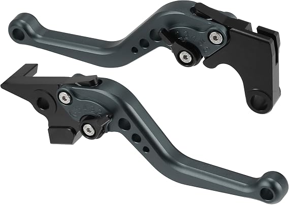 X AUTOHAUX 1 Pair Motorcycle Brake Clutch Levers Adjustable Folding CNC for Yamaha FZ6 Fazer 2004-2010 for Yamaha FZ1 Fazer 2006-2013 Titanium Tone