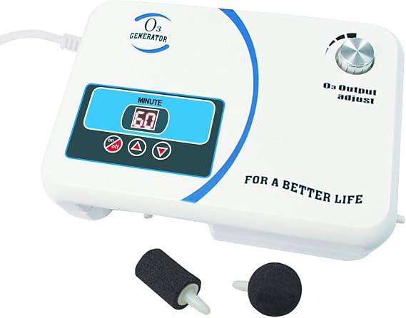 Ozone Generator 500mG/hr Industrial O3 Air Purifier Deodorize, High Capacity Ozone Machine Odor Removal with Air Dryer/Timer/Adjustable Output, Air Quality Purifier